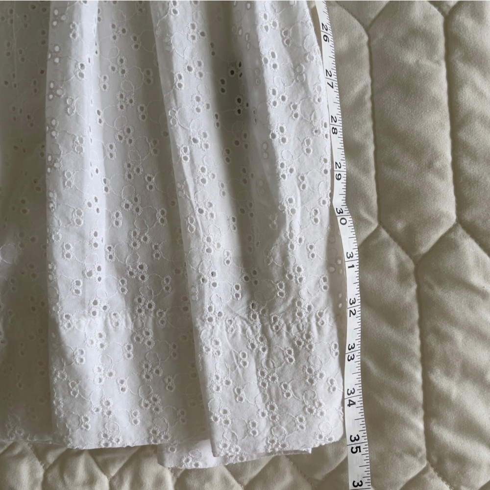 Vintage Ralph Lauren White Midi Eyelet Dress Size Small - Picture 6 of 8